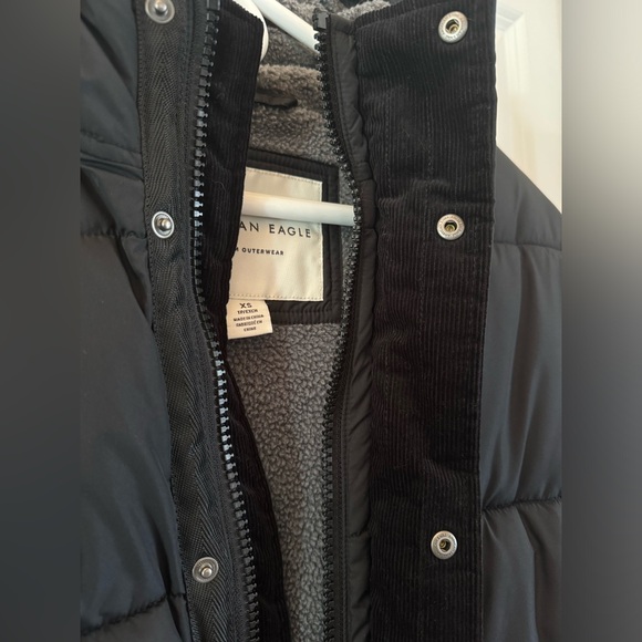American Eagle big puffer jacket, like new, men’s XS black - Picture 8 of 16